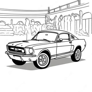 Classic Mustang Car Coloring Page 17260-13914