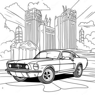 Classic Mustang Car Coloring Page 17260-13915