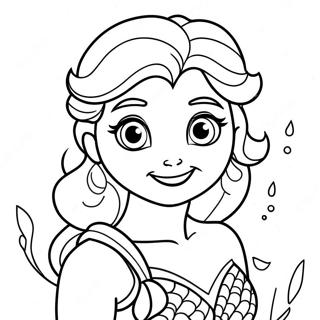 Elsa Mermaid Coloring Page 17269-13920