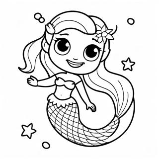 Sparkling Elsa Mermaid Coloring Page 17270-13927