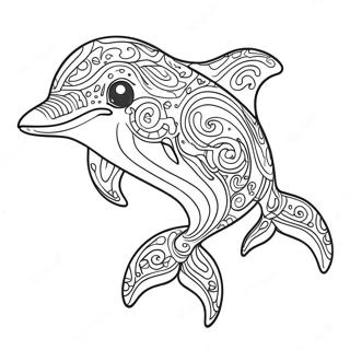 Lisa Frank Colorful Dolphin Coloring Page 172-143