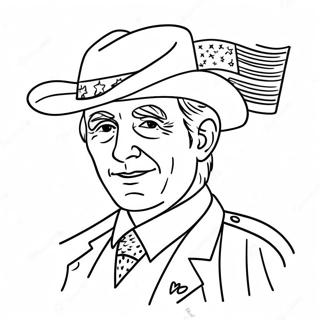 Patriotic Voter Coloring Page 17300-13941