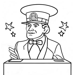 Patriotic Voter Coloring Page 17300-13944