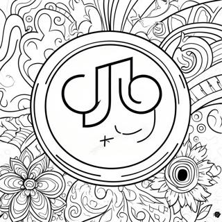 Tiktok Logo Coloring Page 1731-1434