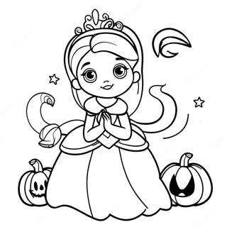 Disney Princess Halloween Coloring Pages