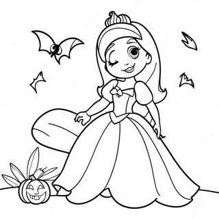 Disney Princess Halloween Coloring Page 17329-13968