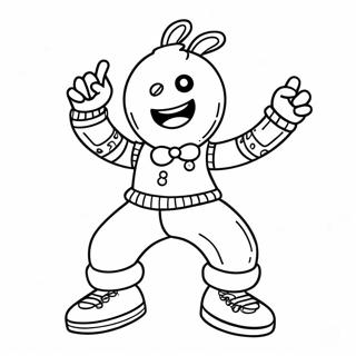 Dancing Tiktok Character Coloring Page 1732-1426