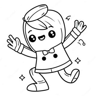 Dancing Tiktok Character Coloring Page 1732-1427