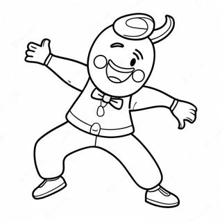 Dancing Tiktok Character Coloring Page 1732-1428