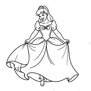 Cinderella In Spooky Costume Coloring Page 17330-13973