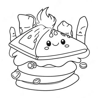 Cute S Mores By The Campfire Coloring Page 17350-13985