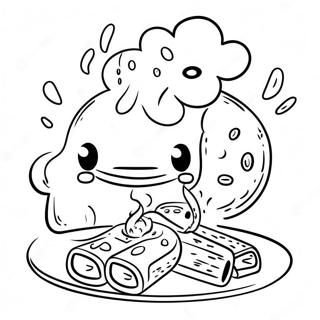 Cute S Mores By The Campfire Coloring Page 17350-13988