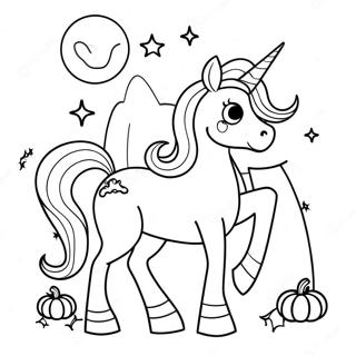 Halloween Unicorn Coloring Page 17379-14006