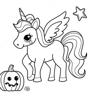 Halloween Unicorn Coloring Page 17379-14007