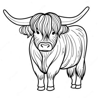 Highland Cow Coloring Page 17419-14040