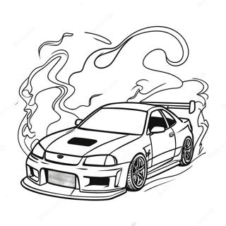 Drift Car Coloring Pages