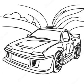 Drift Car Racing Coloring Page 17439-14051