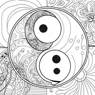 Yin Yang Symbol Coloring Page 17469-14082