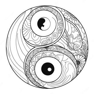 Yin Yang Symbol Coloring Page 17469-14084