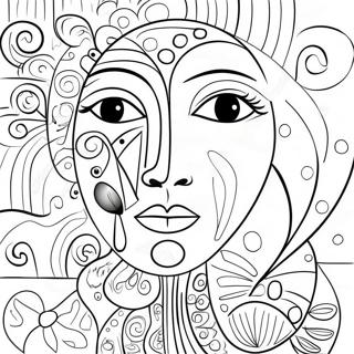 Colorful Picasso Style Abstract Art Coloring Page 17480-14092