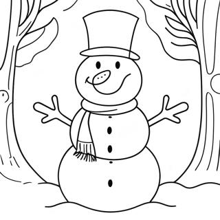 January Snowman Coloring Page 17490-14103