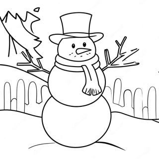 January Snowman Coloring Page 17490-14104