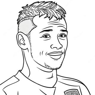 Neymar Psg Coloring Page 17499-14097