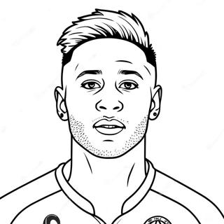 Neymar Psg Coloring Page 17499-14100