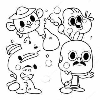 Dark Humor Cartoon Characters Coloring Page 17509-14106