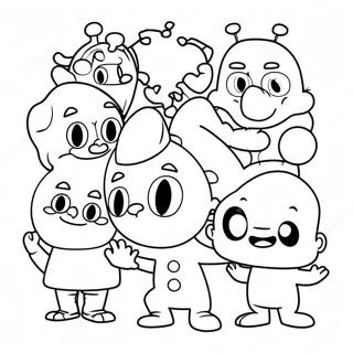 Dark Humor Cartoon Characters Coloring Page 17509-14107