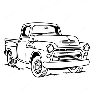 Vintage Chevy Truck Coloring Page 1752-1445