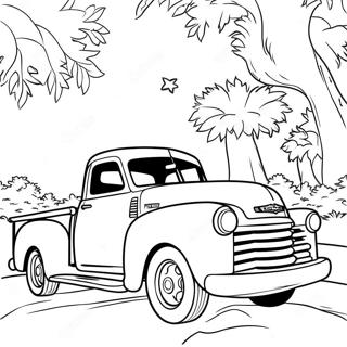 Vintage Chevy Truck Coloring Page 1752-1446