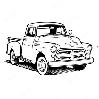 Vintage Chevy Truck Coloring Page 1752-1447