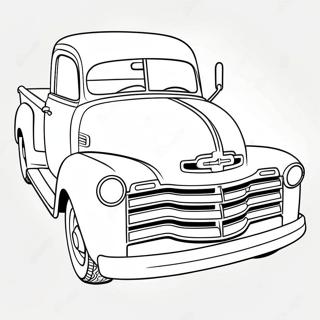 Vintage Chevy Truck Coloring Page 1752-1448