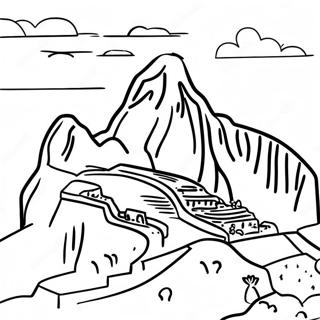 Colorful Machu Picchu Coloring Page 17560-14153