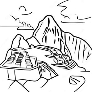 Colorful Machu Picchu Coloring Page 17560-14155