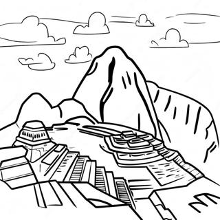 Colorful Machu Picchu Coloring Page 17560-14156