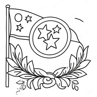 Tennessee State Flag Coloring Page 17569-14159