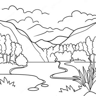 Beautiful Tennessee Landscape Coloring Page 17570-14165