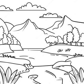 Beautiful Tennessee Landscape Coloring Page 17570-14166