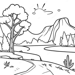 Beautiful Tennessee Landscape Coloring Page 17570-14168