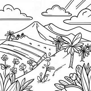 Colorful Colombian Coffee Farm Coloring Page 17590-14178