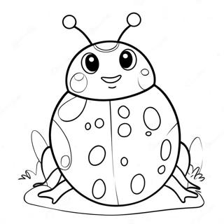 Cute Ladybug Coloring Page 17610-14190