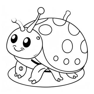 Cute Ladybug Coloring Page 17610-14191