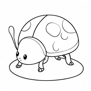 Cute Ladybug Coloring Page 17610-14192