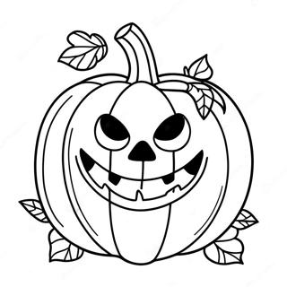 Aesthetic Halloween Pumpkin Coloring Page 17619-14194