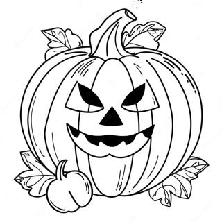 Aesthetic Halloween Pumpkin Coloring Page 17619-14195