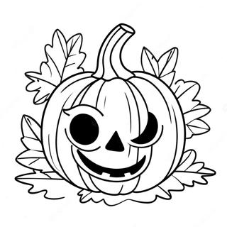 Aesthetic Halloween Pumpkin Coloring Page 17619-14196