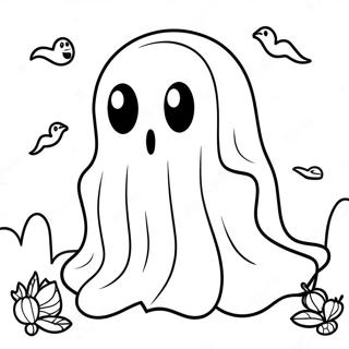 Spooky Aesthetic Ghost Coloring Page 17620-14199