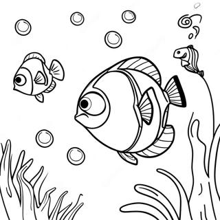 Dory Swimming With Friends Coloring Page 1762-1453